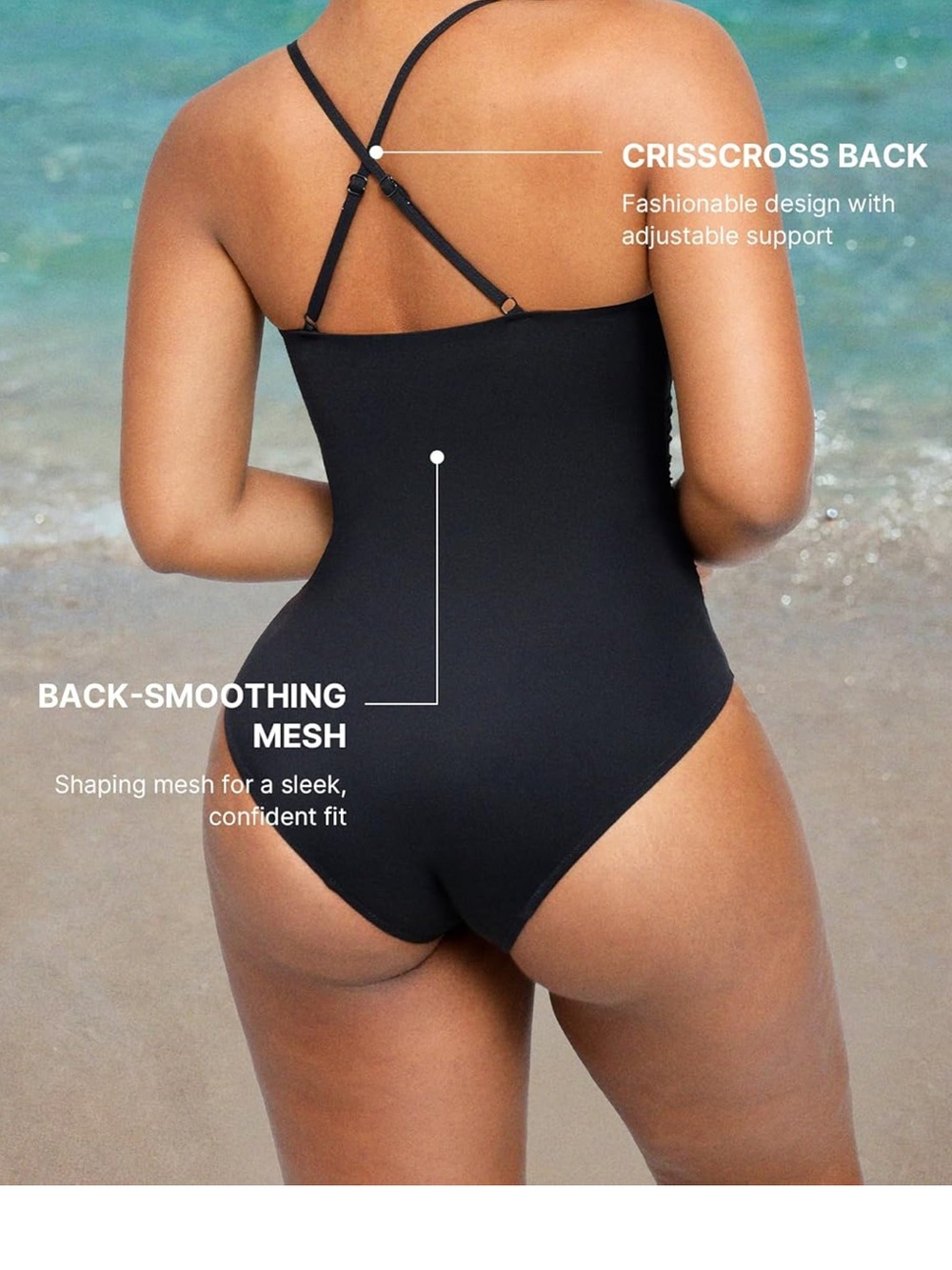 SHAPELLX Womens Swimsuits Tummy Control - Picture 3 of 9